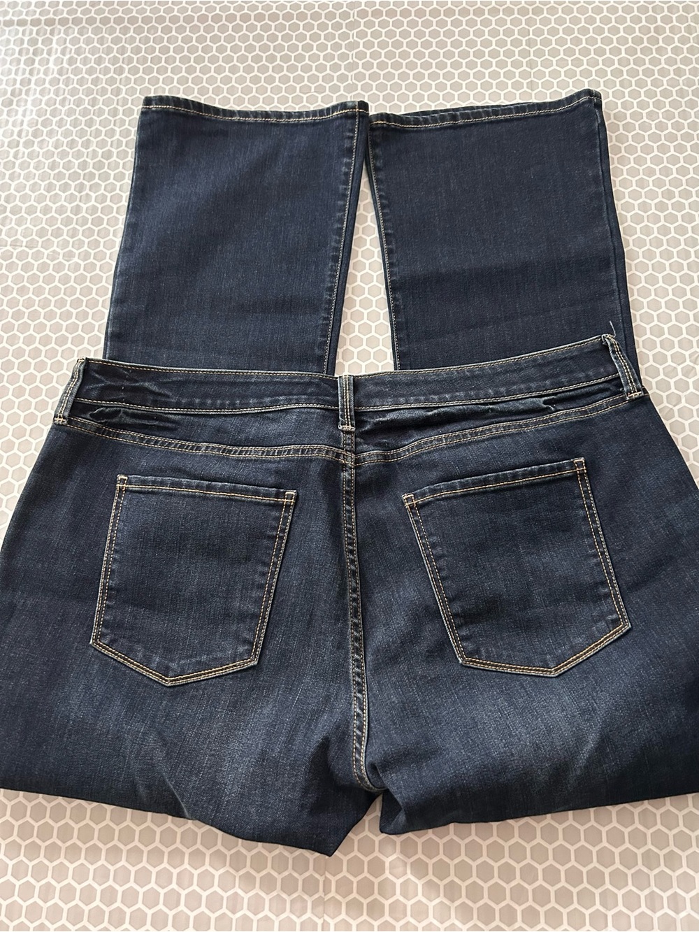 Arizona Straight-Leg Dark Indigo Jeans Size 19 Short - Picture 4 of 5